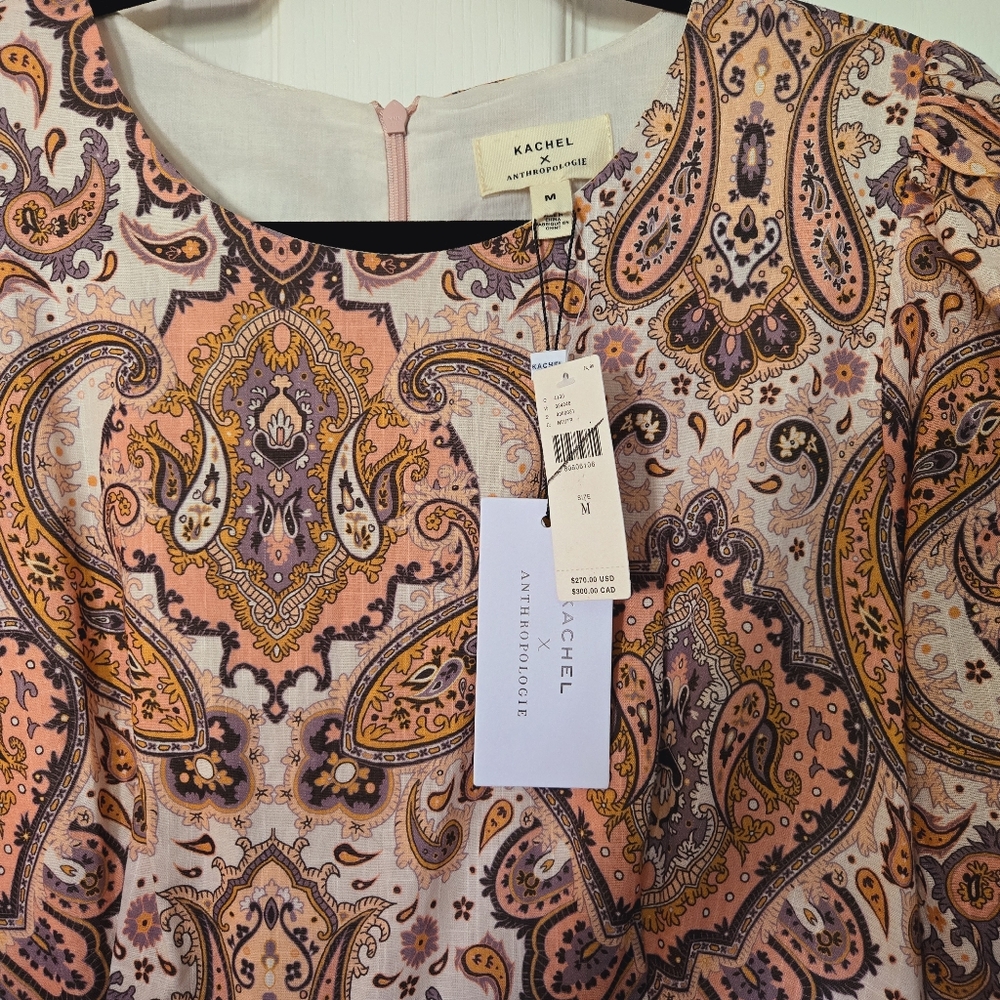 Anthropologie x Kachel Paisley Tiered Maxi Dress Size Medium - Picture 8 of 10